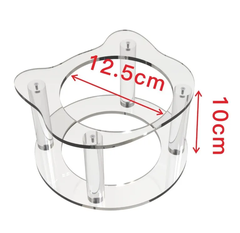 Acrylic Pet Bowl Holder Anti Spill Cat Dog Dish Stand With Clear Design For Food Acrylic Stand Protect Cervical Spine