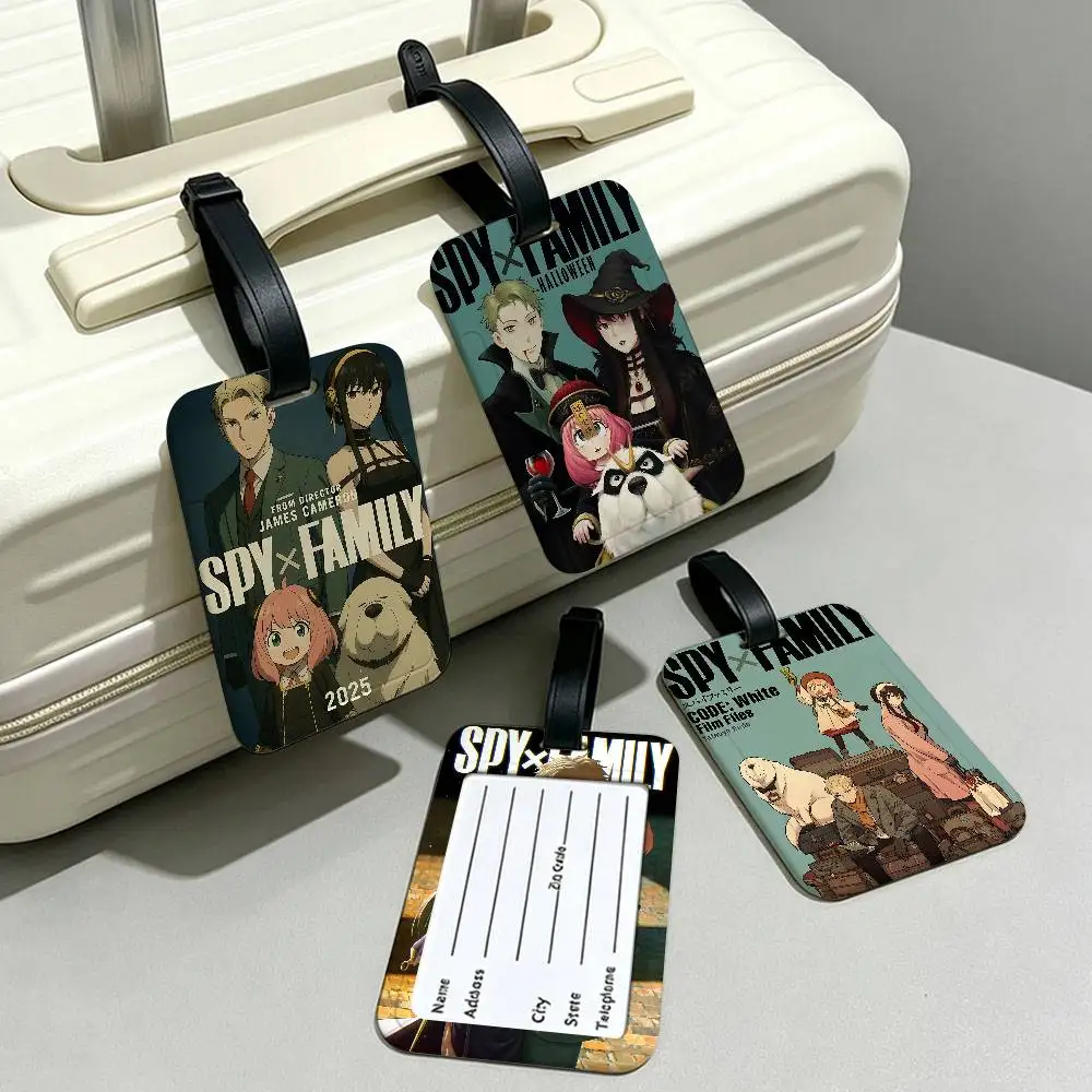 comedy anime S-Spy X F-FamilyS Multiscene PVC Luggage Tag Anti lost Design With Information Card For Travel Backpack Luggage