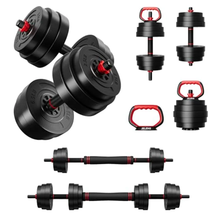 AD01 Adjustable Dumbbells Set 30/45/70lb Multi-Function Free Weight Set Metal Gray for Home Gym Use as Kettlebells Barbell Push