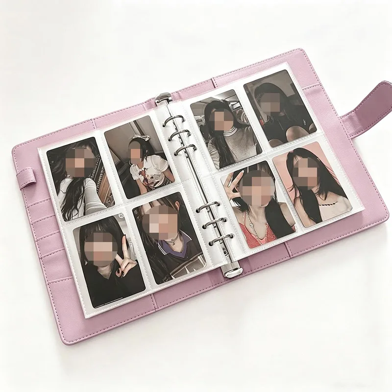 25er-Pack Seiten (4 Fächer) Fotokarten A5-Ordner K-Pop Fotoalben Idol-Karten Loseblatt-Sammelbuch Ordner Fotokartenhalter – Detail 23