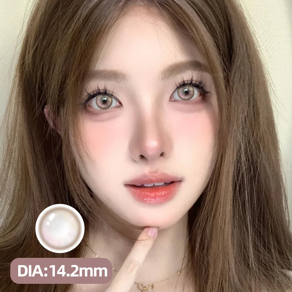 OVOLOOK-Silver Knight Contact Lenses for Eyes Gradient Contact Lenses Beauty Pupils Rainbow Colored Eye Lenses Optical Lens 2pcs
