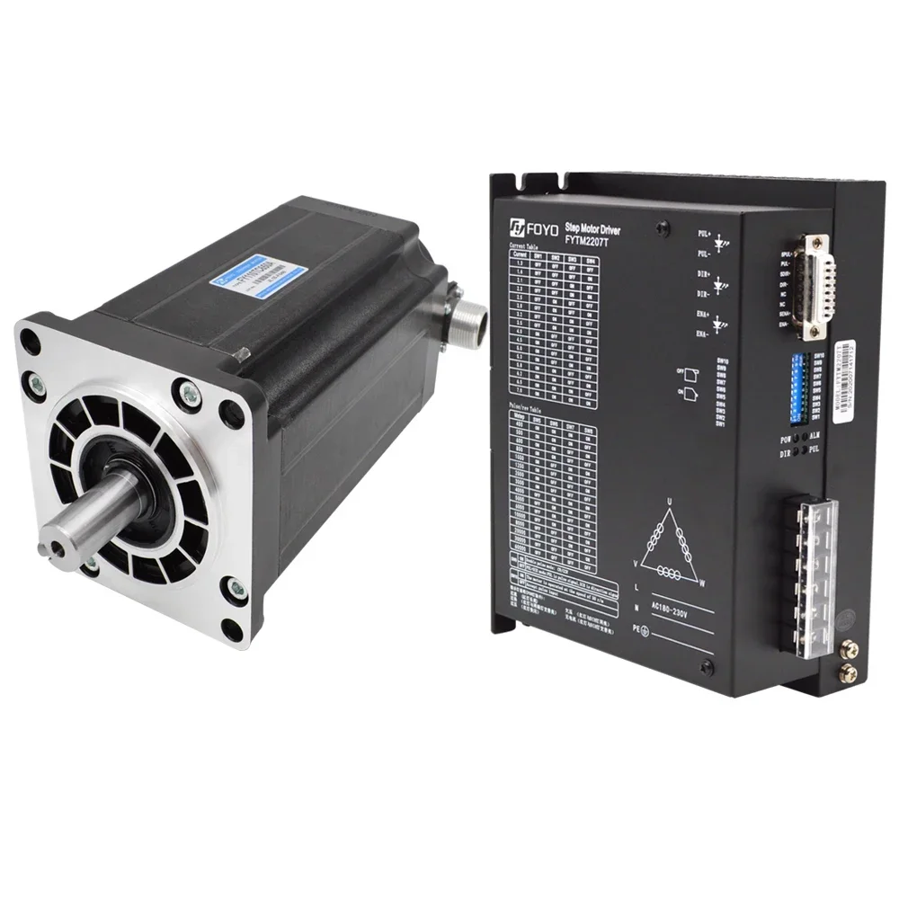 2026/3phase Nema 42 20Nm 219mm Length High Torque 1.2degree Stepper Motor with Matched Driver AC180~230V 7.0A FYTM2207T