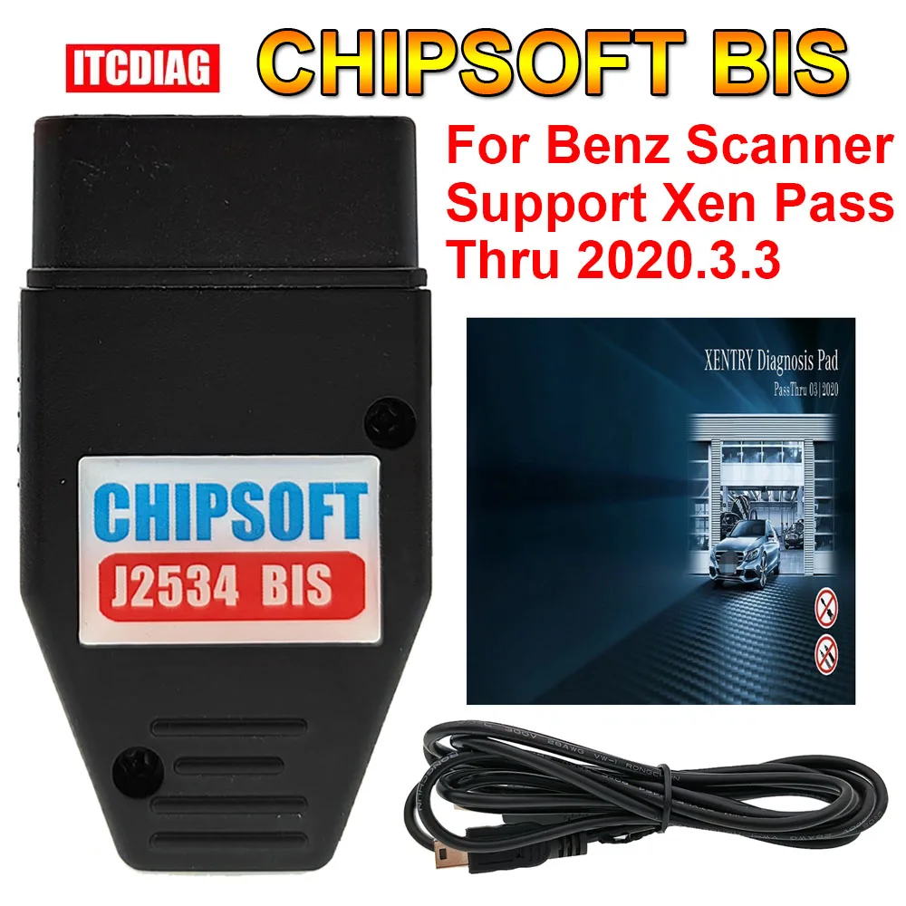 

Chipsoft BIS For Mercedes Benz VCI Diagnostic Device OBD 2 Car Diagnostic Tool J2534 Passthru 2020.3.3 Scanner Simulator Mode