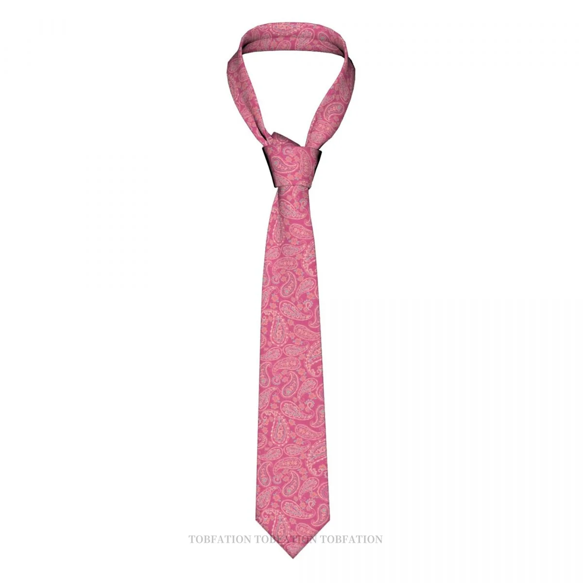 

Paisley Elegant_Pink Men Ties 3D Printed Hip-Hop Street Business Wedding Party Shirt Accessories