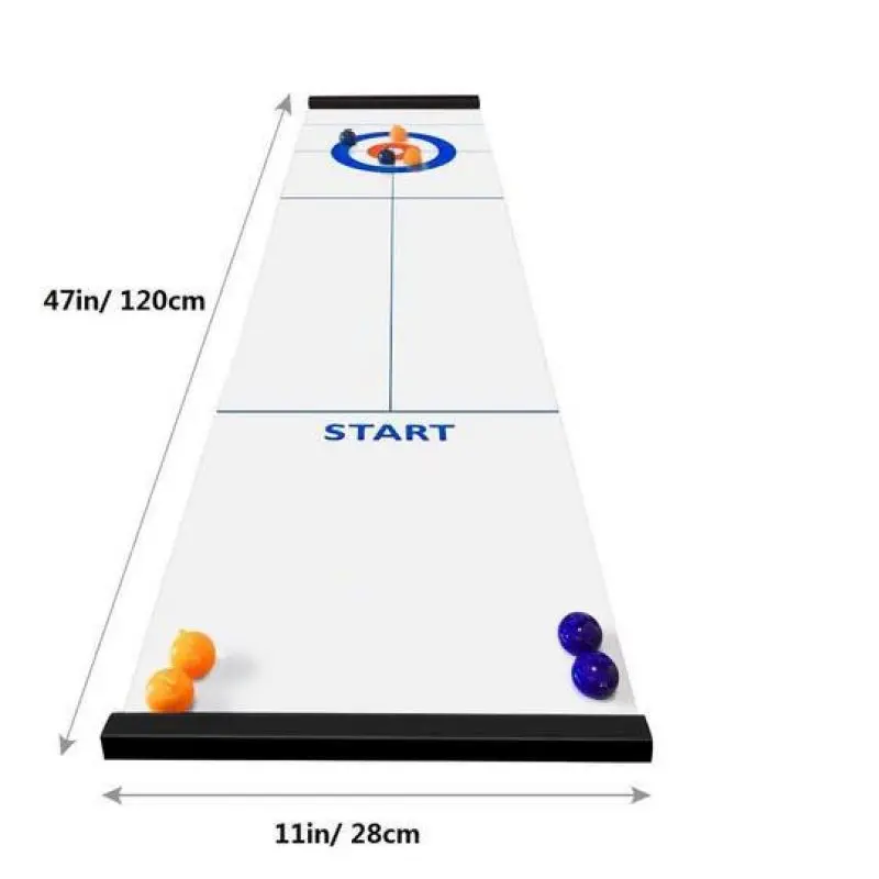 Mini Curling Ball Game Quality Tabletop Curling Game Compact Curling Board Game Curling Mini Table Games Family Bowling Bar Set