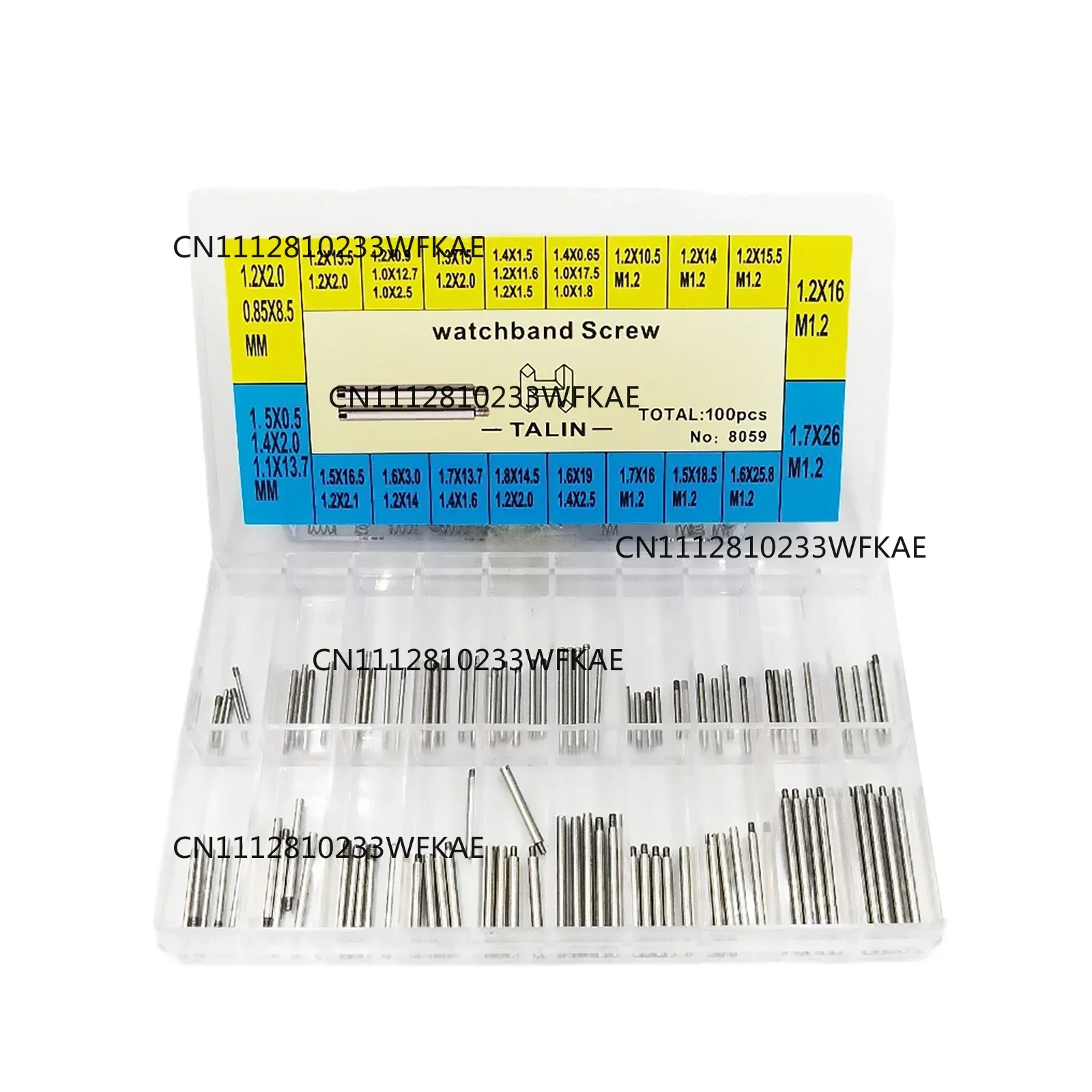 100pcs/set Screws Rod For Rolex Watch Band Strap Stainless Steel Screw Pin Watch Repair Tools Watch Parts Tools Kit Accessories