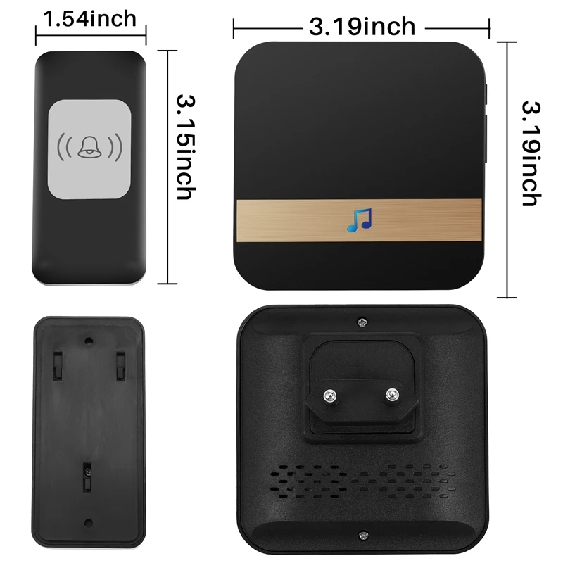 Timbre inalámbrico remoto PORK, timbre de llamada automático de larga distancia de 300M, campanas electrónicas inteligentes a prueba de agua, accesorio para el hogar inteligente