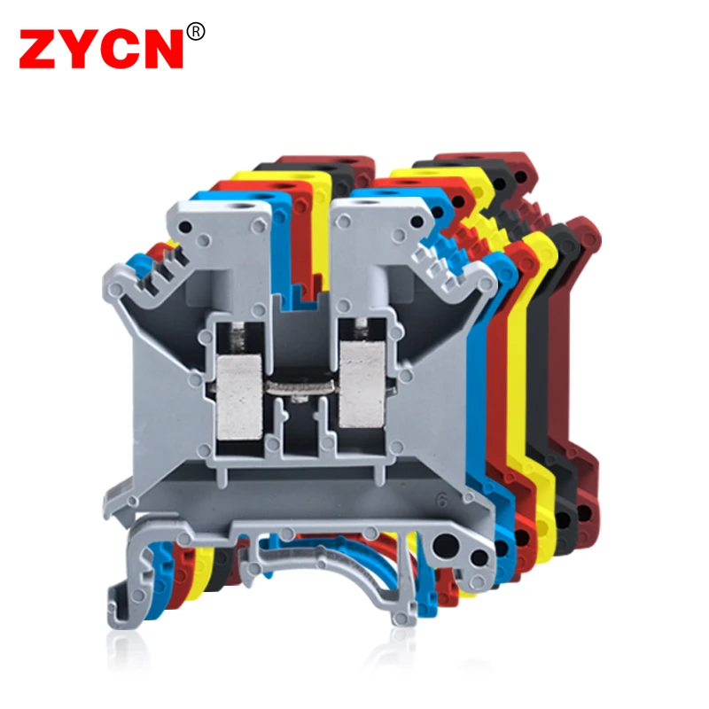 10Pcs UK-5N Din Rail Terminal Block Wire Electrical Conductor Universal Connector Screw Connection Strip 2.5mm²