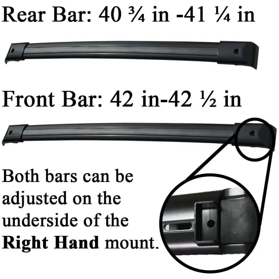 استبدال قضيب متقاطع لرف السقف من BrightLines لسيارة Honda Odyssey 1999-2004 تصميم متين من سبائك الألومنيوم بسعة تحميل عالية أ #4