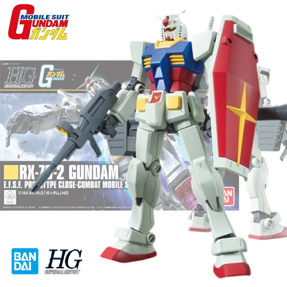 Bandai Genuine HG UC 1/144 Gundam RX-78-2 New 35th Anniversary GUNDAM Anime Action Figure Assembly Toy Model Decorative Toy Gift