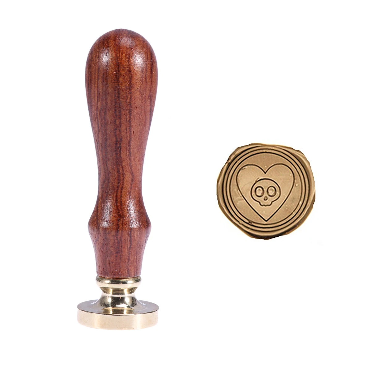 

Wax Seal Stamp Kit Classic Handle Blank Skull Heart Personalized Envelopes Sealing Stamps for Invitations Package Craft