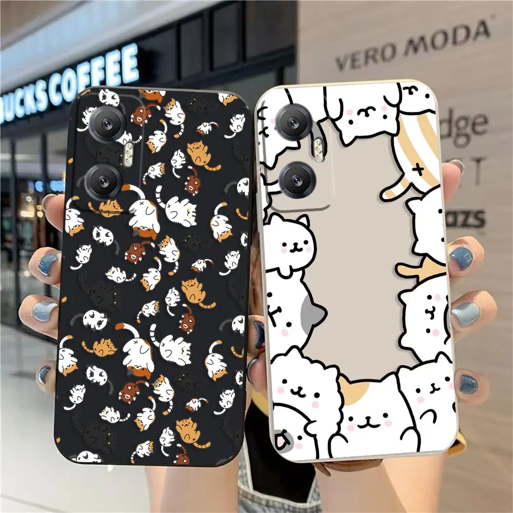 

Phone Case For Infinix HOT 10 10S 11 11S 12 ZERO 20 30 CAMON 16 PRO 5G Silicone Case Cover Funda Coque Shell Capa Funny Cute Cat