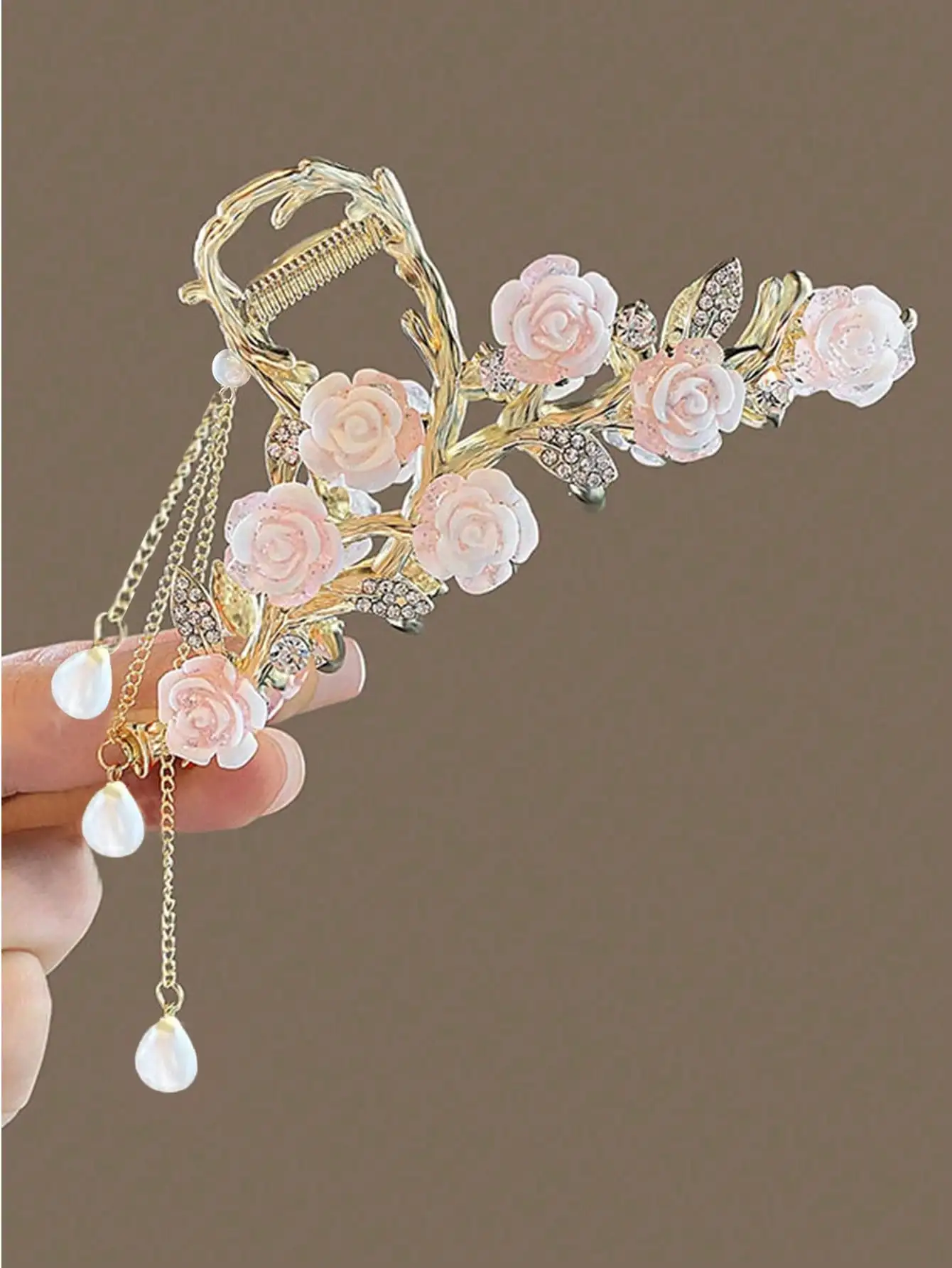 1Pcs Fashion Antique Roses Hair Claws For Women Hair Accessories image 5