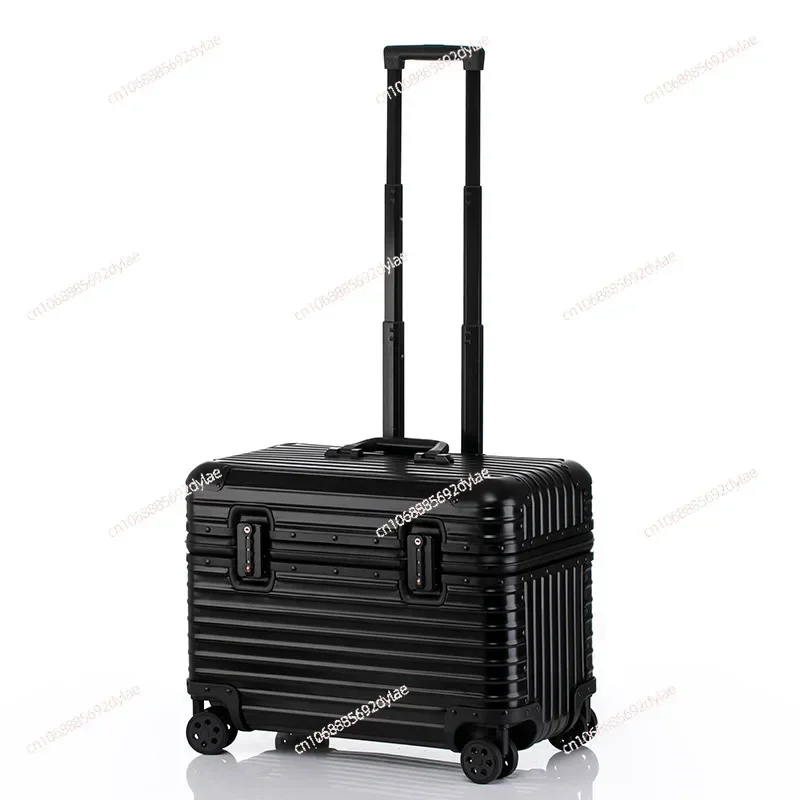 Business Carry on Aluminium Pilot Case Luggage Suitcases Trolley Travel Bags 18 Inches