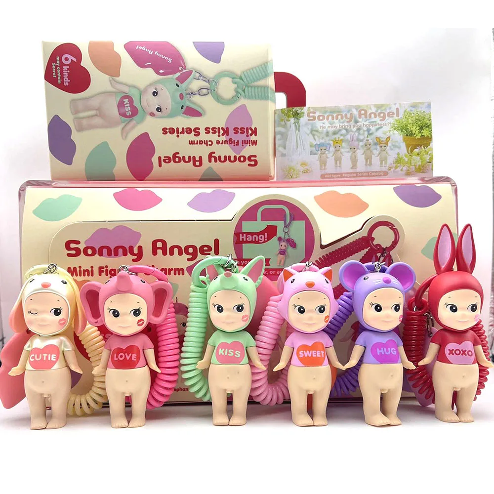 

Игрушки-сюрпризы Sonny Angel, серия Kiss Kiss, брелок, аниме-фигурка, кукла, украшение для сумки, подвеска, подарки на день рождения и Рождество