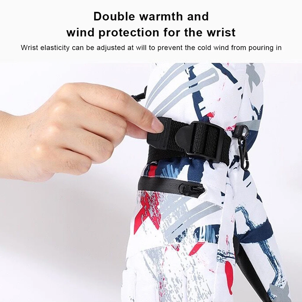 1 Pair Lints Men Winter Glove Colorful Nonslip Replacement Waterproof Windproof Outdoor Snowboarding Gloves Clothing