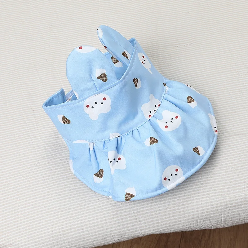 Summer Cute Baby Sun Hats Newborn Cartoon Rabbit Top Air Cap Wide Brim Infant Beach UV Protection Outdoor Essential Sun Caps