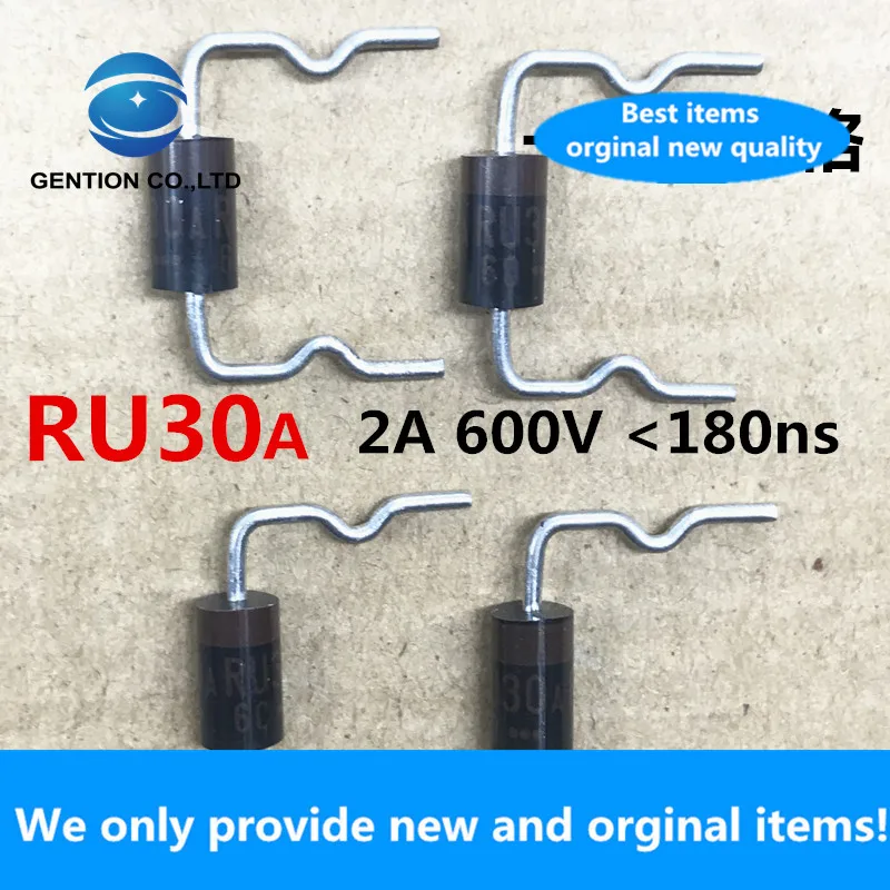 10PCS 100% New original RU30A 2A 600V high efficiency rectification 180ns fast recovery diode RU30