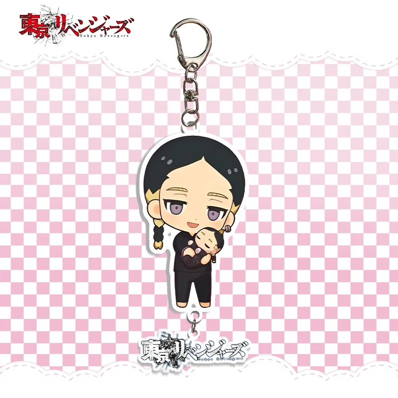 Tokyo Revengers Q Version Figure porte-clés dessin animé porte-clés acrylique accessoire Hanagaki Takemichi Anime marchandise mignon