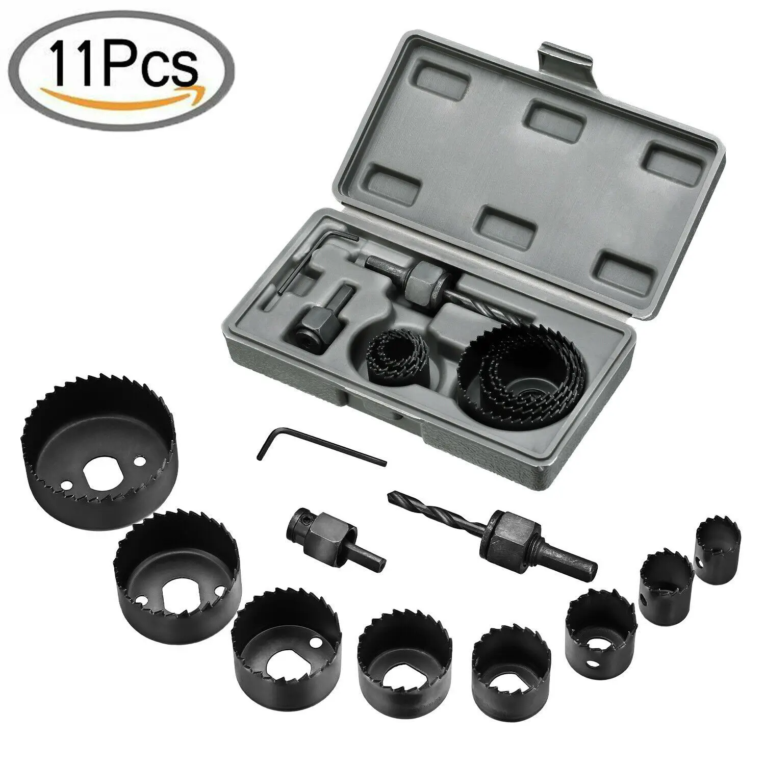 11 Piece Set Of Woodworking hole, Plastic Box Hole saw, Gypsum Board Hole opener, Ceiling Punching Tool