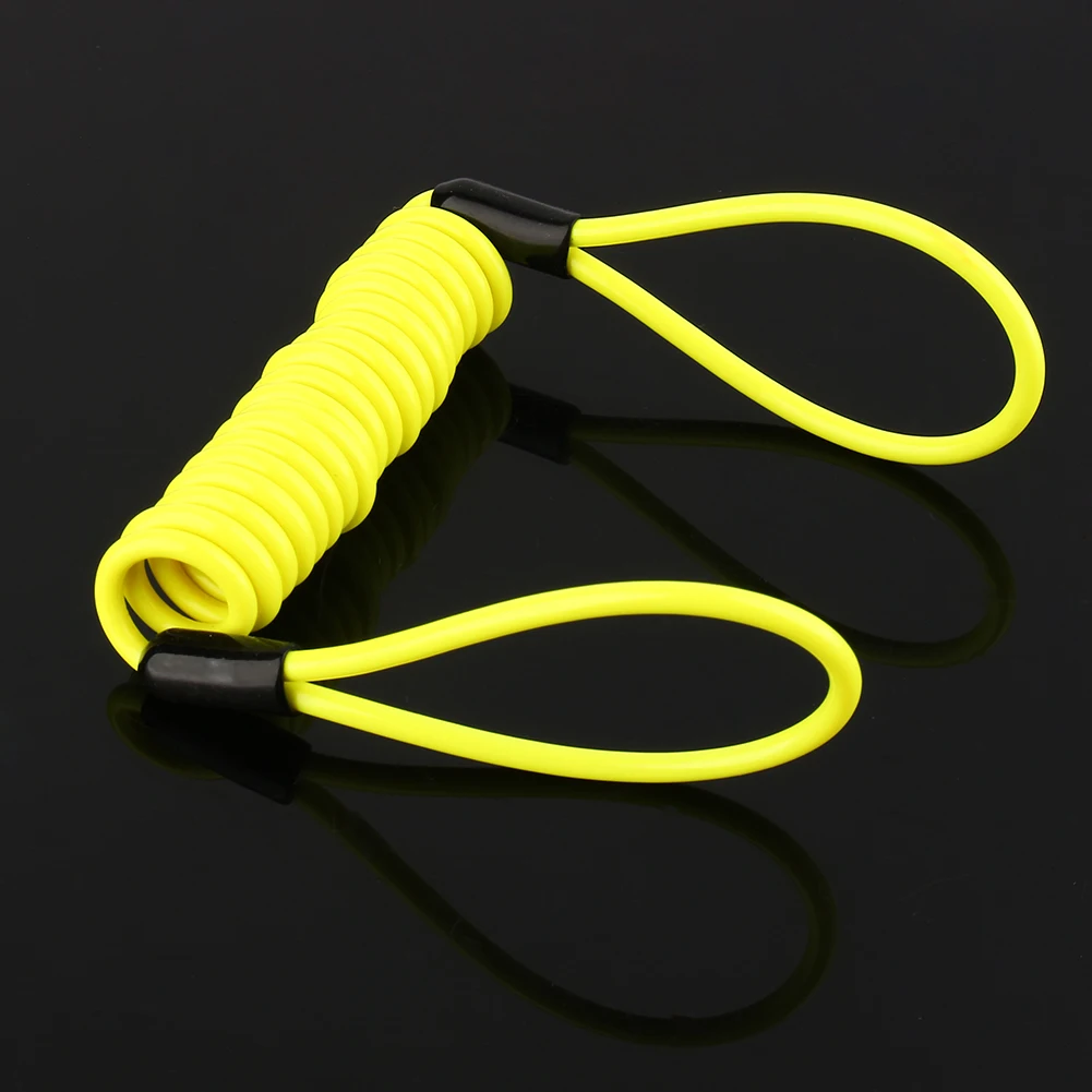 3.5 MM Motorcycle Bike Atv Scooter Disc Lock Security Reminder Cable Tool Yellow Lock Reminder Rope Lock Security Reminder Cable