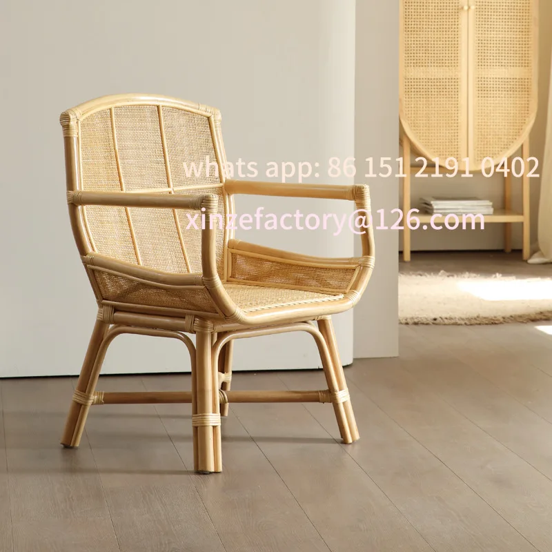 

Customizable Japanese Rattan Natural Rattan Sofa Modern Simple Balcony Leisure Chair Homestay Rattan Chair