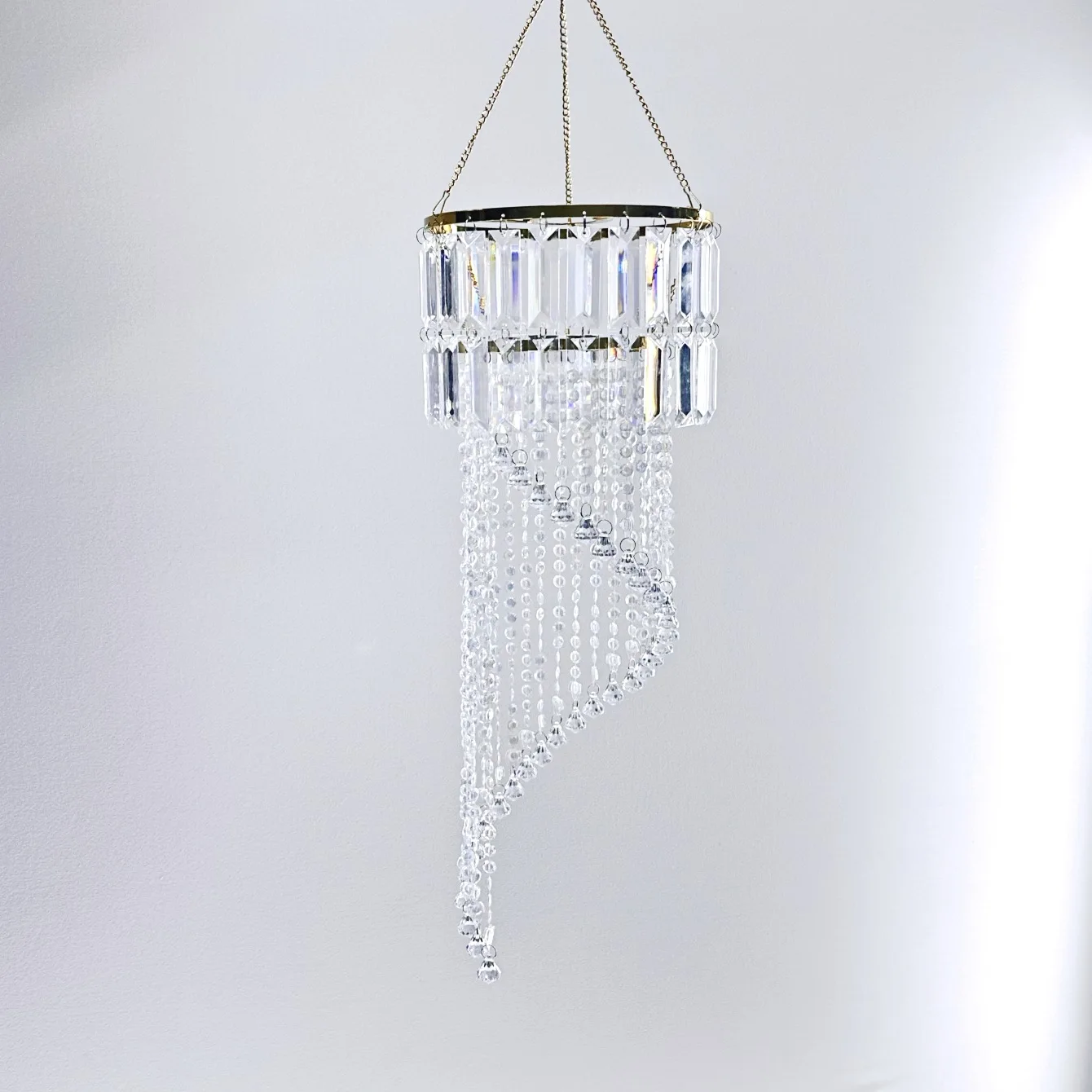 1Pcs Modern Pendant Acrylic Crystal Chandelier Nordic Hanging Ceiling Lamp Living Dining Room Kitchen Island Aisle Decor Fixture