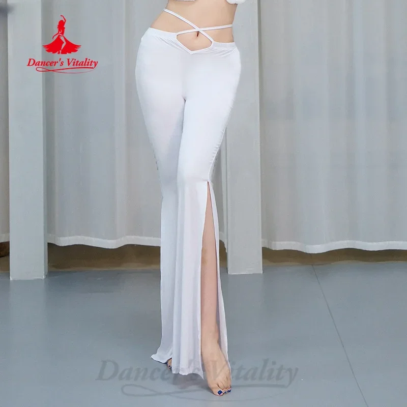 BellyDance Practice Pants for Women Comfortable Slimming Split Bell-bottom Trousers Adult Dancing Professional Training Clothing