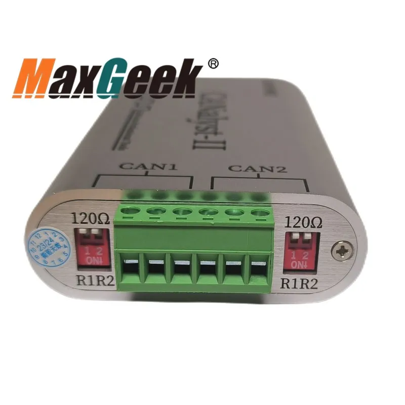 Maxgeek USBCANII Advanced USB to CAN Adapter Dual Channel Isolation CAN Analyzer Compatible with ZLG USBCANII