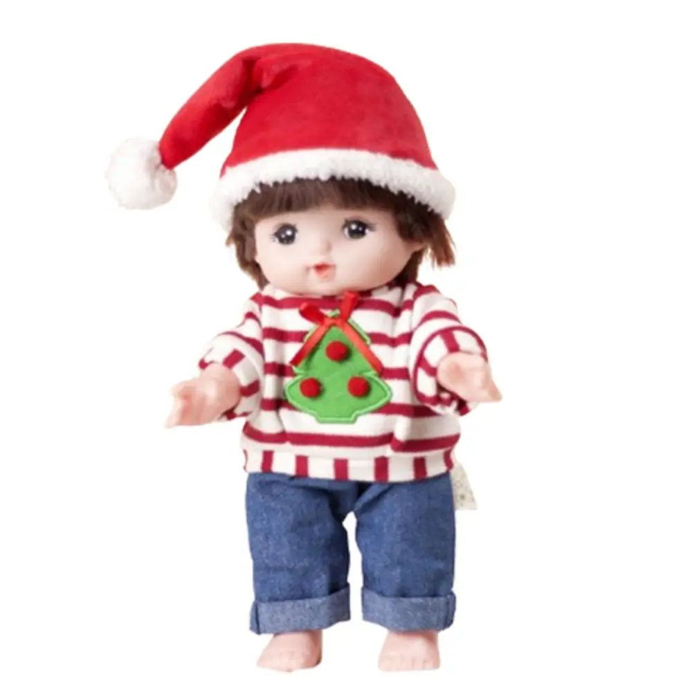 

Toy Accessories Joints Doll's Clothes Toy Outfit DIY Clothing Christmas Striped Suit Dress Up Toy Clothes Changing Dressing Game