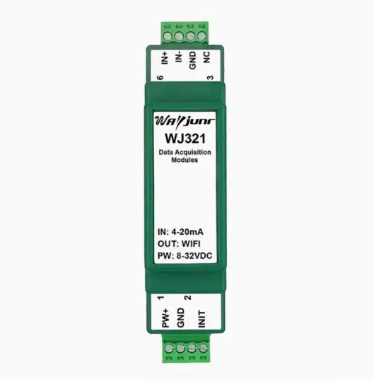 WiFi Acquisition Module WJ321 4-20mA or 0-10V to Network Modbus TCP and MQTT