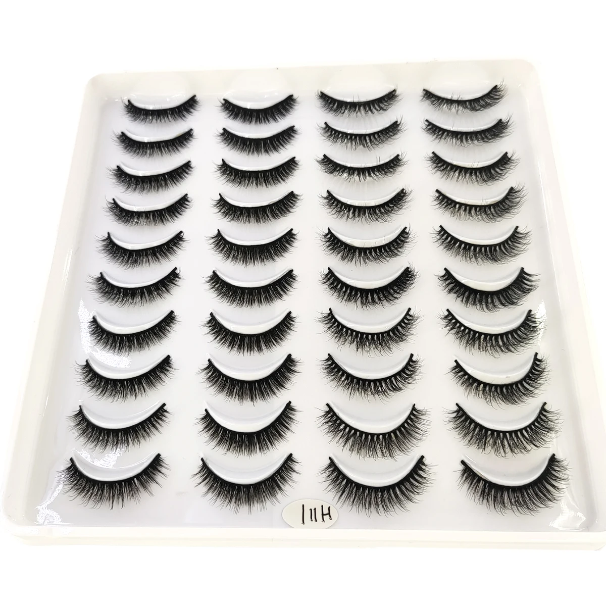 New 20 pairs of natural 3D artificial mink eyelashes false eyelashes makeup set mink eyelashes extended eyelashes short eyelashe