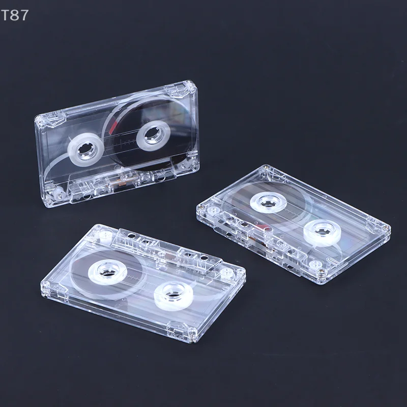 For Speech Music Recording 45/60/90 Minutes Standard Cassette Color Blank Tape Player With Magnetic Audio Tape Clear Storage Box