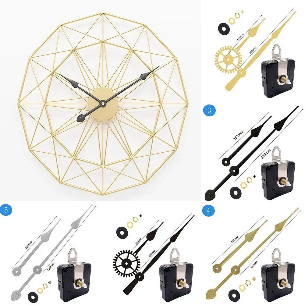 

1set Silent Quartz Clock Movement Mechanism DIY Watch Clock High Torque Long Hands Clock Movement Replacement-Wall Clock Access