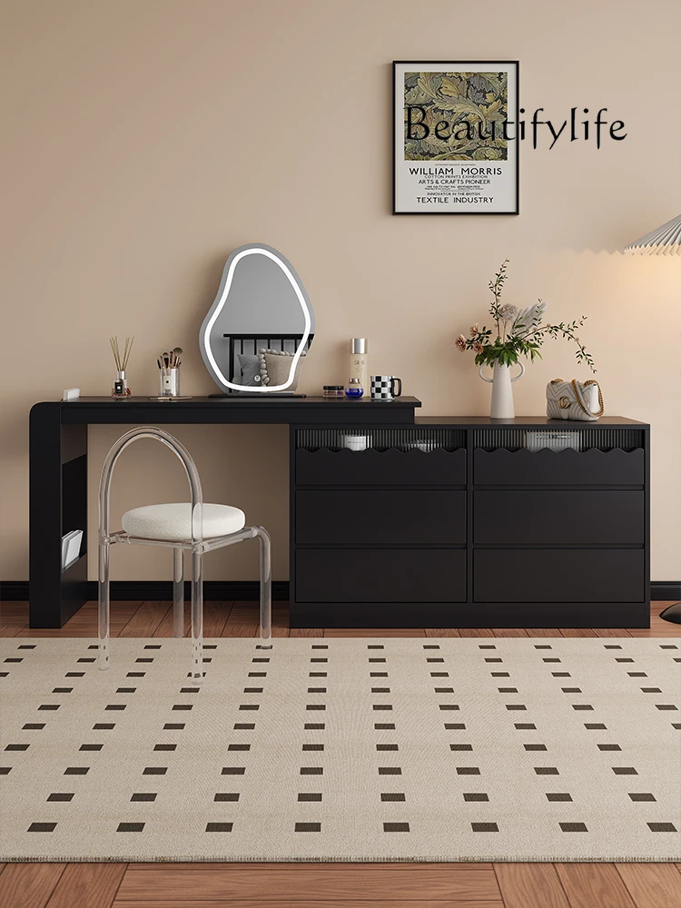 

Nordic Style Black Solid Wood Dresser Chest of Drawers