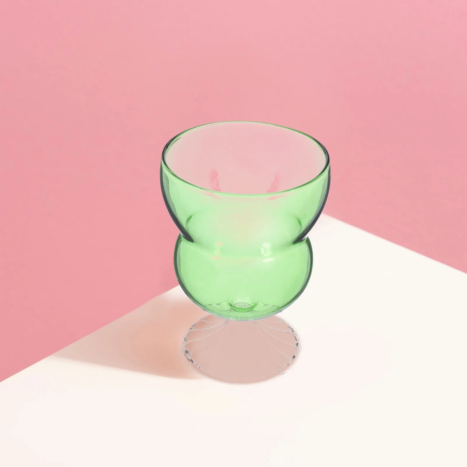 

Clear Glass Gourd Shaped Wine Goblet Transparent Stemware for Wine Cocktail Water Juice Birthday Fathers Day Engagement Wedding