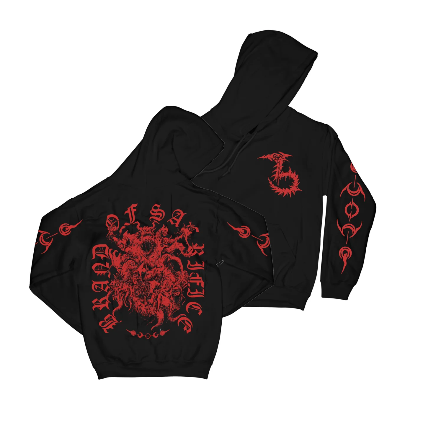 

Black Heavy Metal Brand of Sacrifice Hoodie Sweatshirts Men/women Hip Hop Streetwear Hoody Tops Harajuku Oversized Hooded Clothe