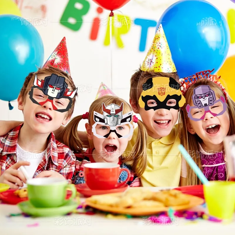 Transformations Party Paper Glasses Dolphin Birthday Party Decoration Eyemask Photography Props Party Supplie Gift 12Pcs/set