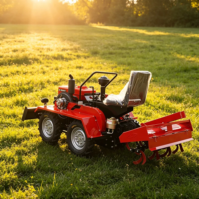 

Customized Upgraded Version Four Wheel Tractor, Rotary Tiller, Wheel Micro Tiller & Small Farm Cultivator