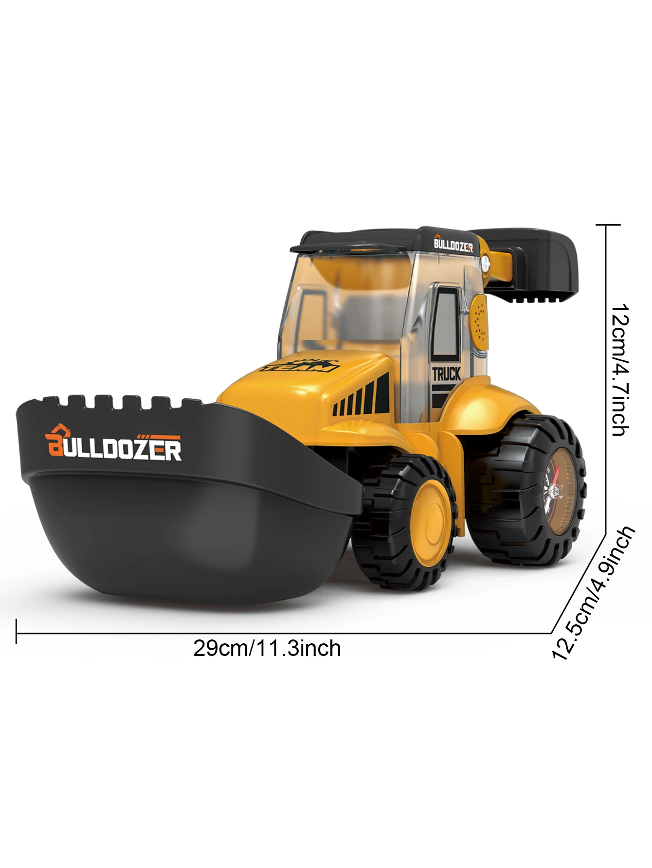 Outdoor puzzle science and education, 5-in-1 bulldozer truck with magnifying glass function