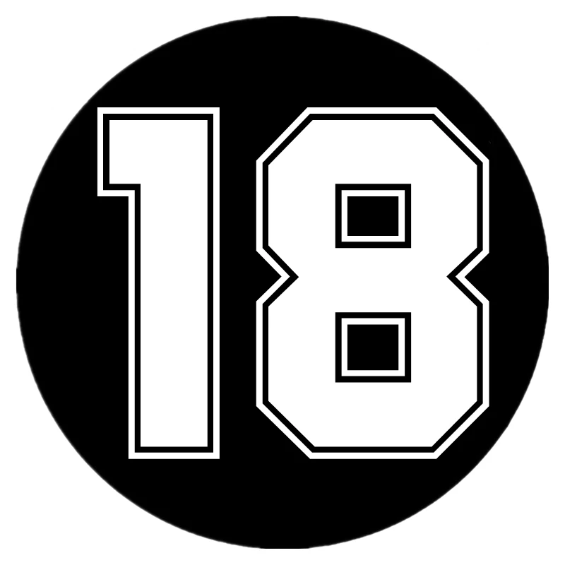 CK20181# Funny Vinyl Decal Various Sizes Racing Number 18 Car Sticker Waterproof Auto Decors on Truck Bumper Rear Window