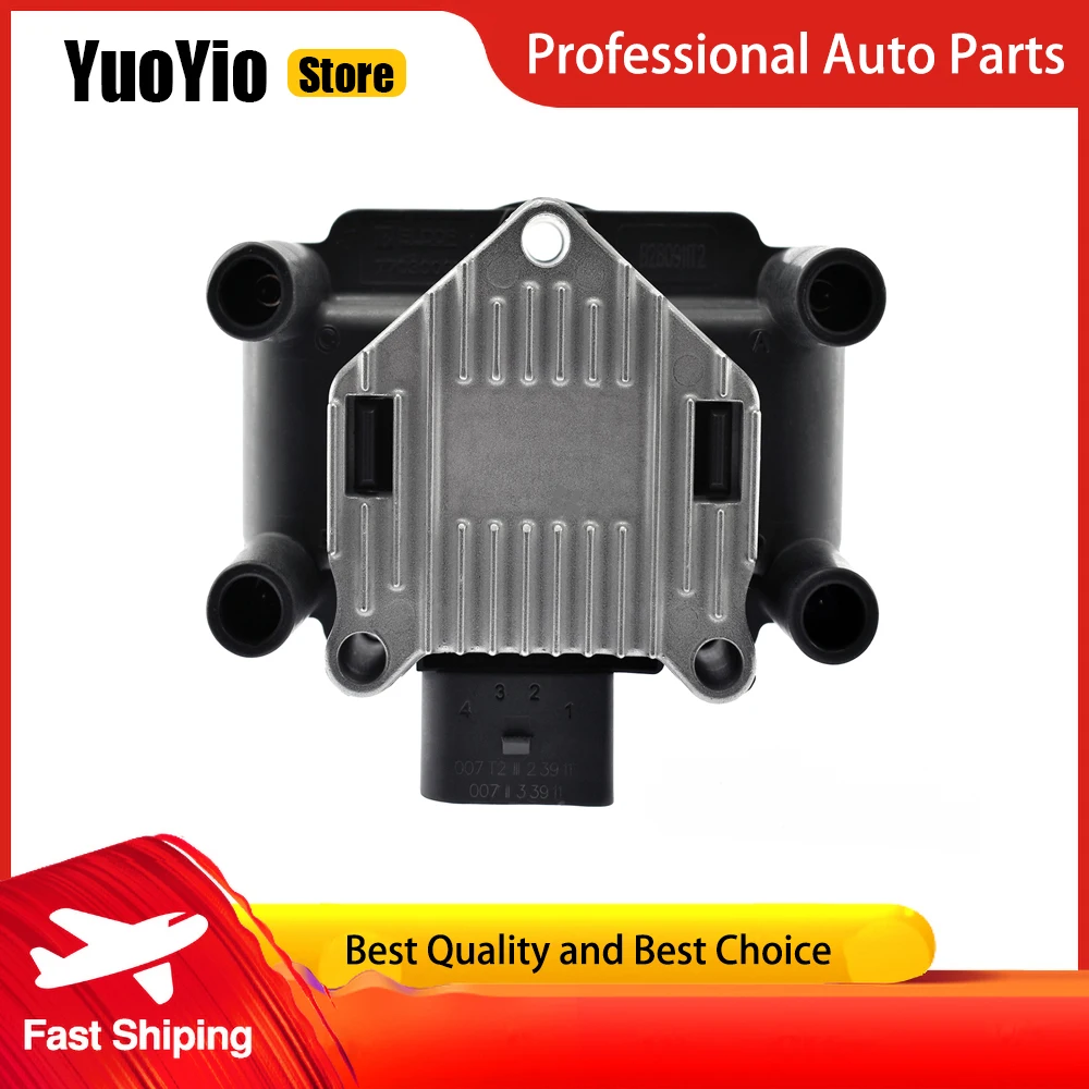 YuoYio 1Pcs New Ignition Coil 032905106E C1319 UF277 For Audi A3 L4 1.4L Seat Cordoba L4 2.0L Volkswagen Caddy L4 1.2L And More