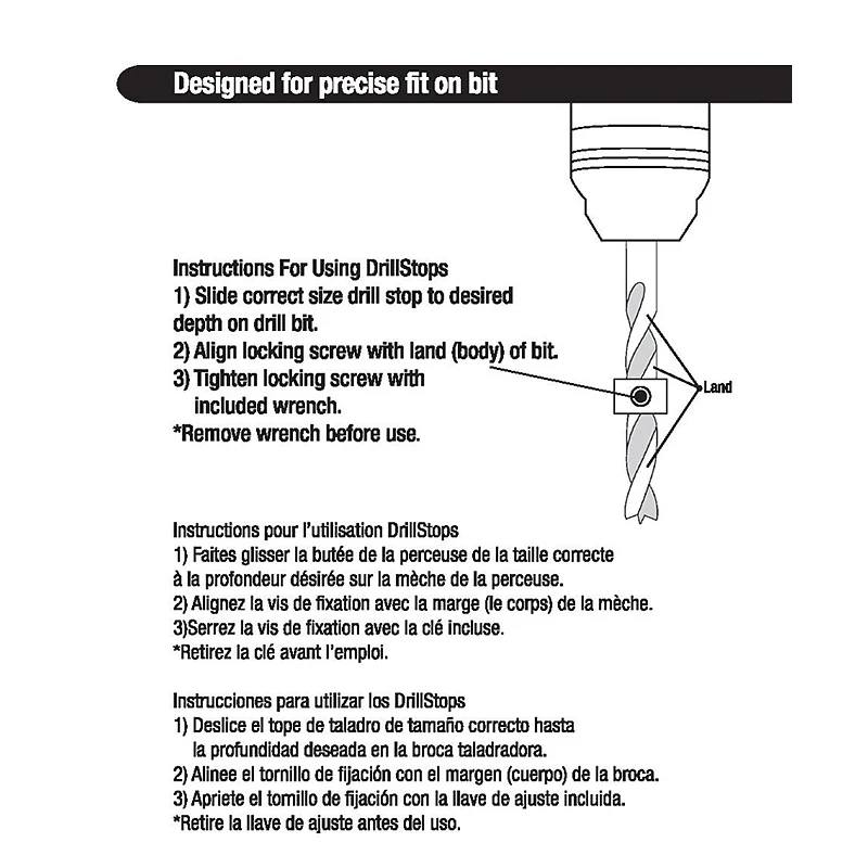Bohrer-Stoppring aus Edelstahl, 3 mm – 16 mm, Bohrtiefenbegrenzungs-Ortungswerkzeug, Stopperring mit Inbusschlüssel für die Holzbearbeitung