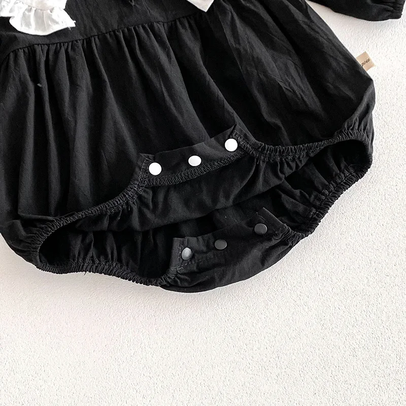 Infant Baby Girls Long Sleeve Sisters Sweet Solid Color Rompers Autumn Kids Baby Girls Princess Children Clothes Dress