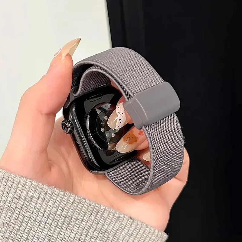 الأشرطة ل سوار ساعة يد آبل 42 46 45 44 49 مللي متر 38 40 41 المغناطيسي النايلون كوريا سوار iwatch سلسلة 11 10 9 7 8 6 se الترا 3/2/1 #2