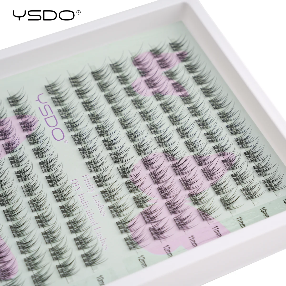 YSDO 10/14 Reihen natürliche Wimpernverlängerung vorgefertigte Volumenfächer einzelne Wimpern Nerz falsche Wimpern Cluster Wimpern Make-up Zilien – Detail 2