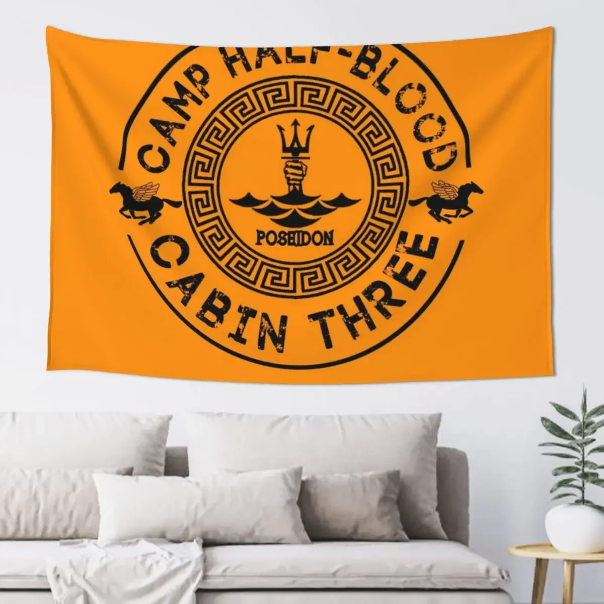 Percy Jackson - Camp Half-Blood - Cabin Three - Poseidon Tapestry Cute Decor Room Decoration Aesthetic Tapestry