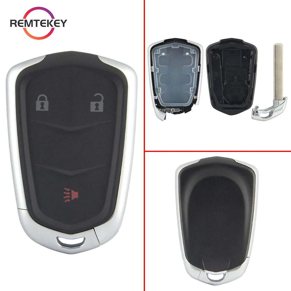 REMTEKEY Smart Car Key Fob Shell Remote Case FCC HYQ2AB HYQ2EB for Cadillac Escalade ESV ATS CTS SRX XTS 3/4/5/6 Buttons