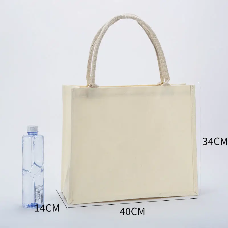 Blank Plain DIY Canvas Tote Shopping Handbag Bag White Custom Logo Tote Bags