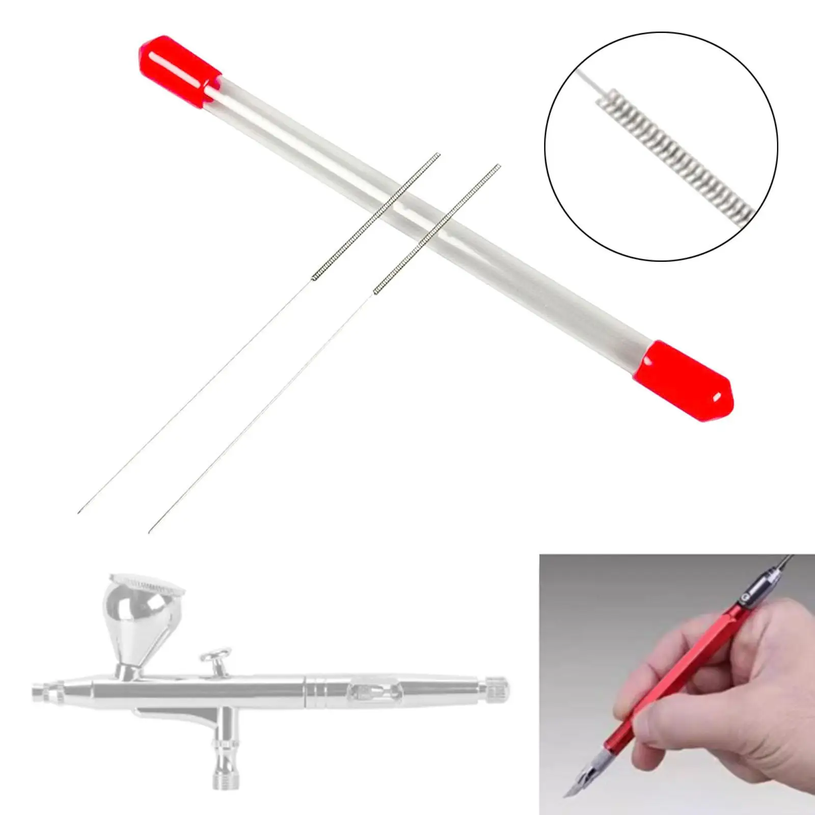 Airbrush Nozzle Cap Pin Set Portable Sprayer Replacement Parts for Painting Equipment Sturdy Metal Reusable Accessories for Art